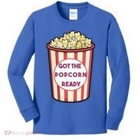 Got The Popcorn Ready Movie Night Kids Long Sleeve Shirt thumb 0