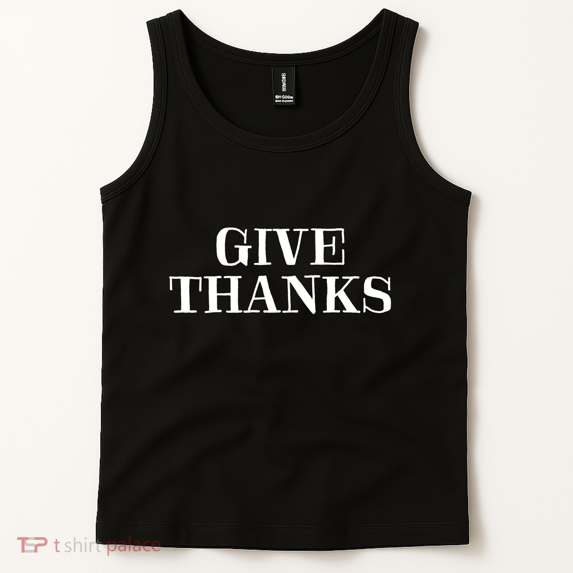 Give Thanks Positive Quote Thanksgiving Tank Top