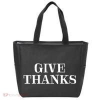 Give Thanks Positive Quote Thanksgiving Tote Bag thumb 0