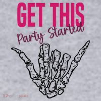 Get This Party Started Rock Skeleton Women's Sweatshirt thumb 2