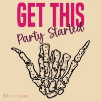 Get This Party Started Rock Skeleton Tote Bag thumb 4