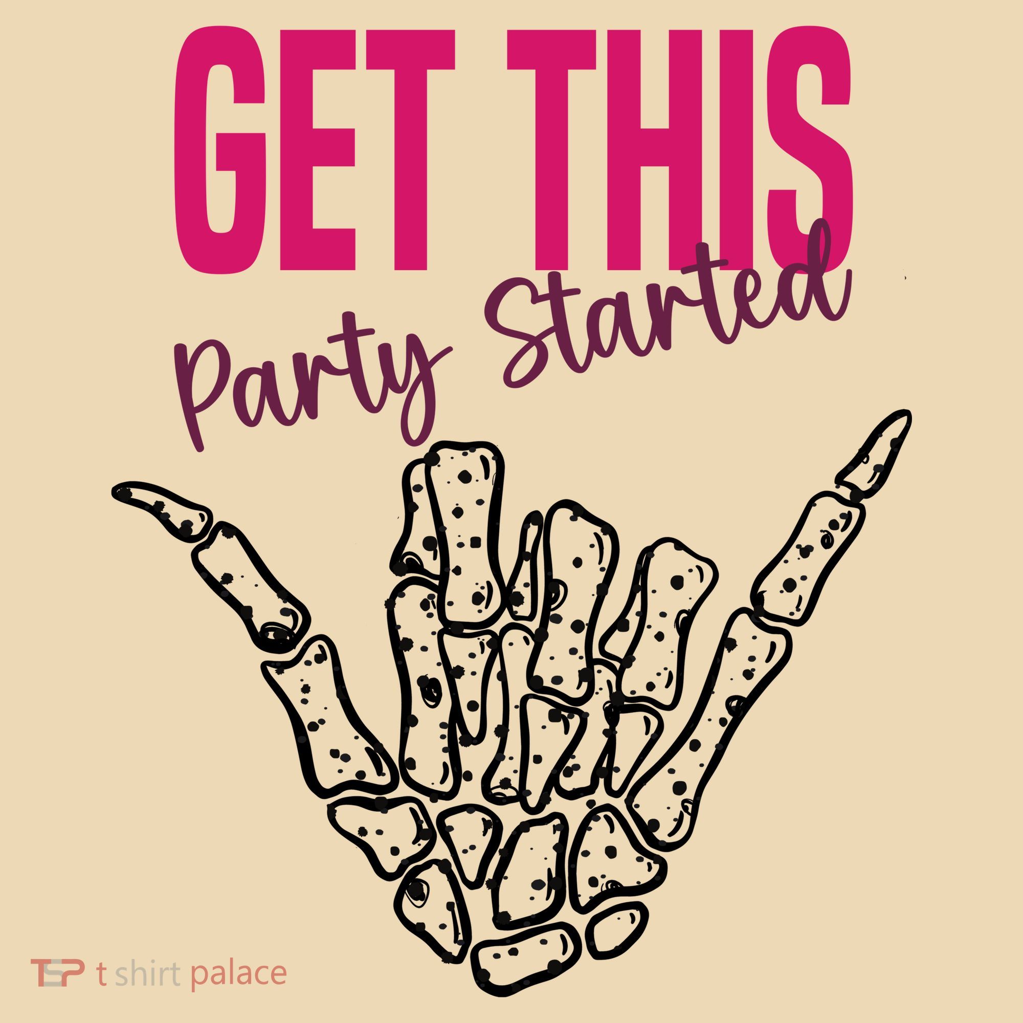 Get This Party Started Rock Skeleton Tote Bag