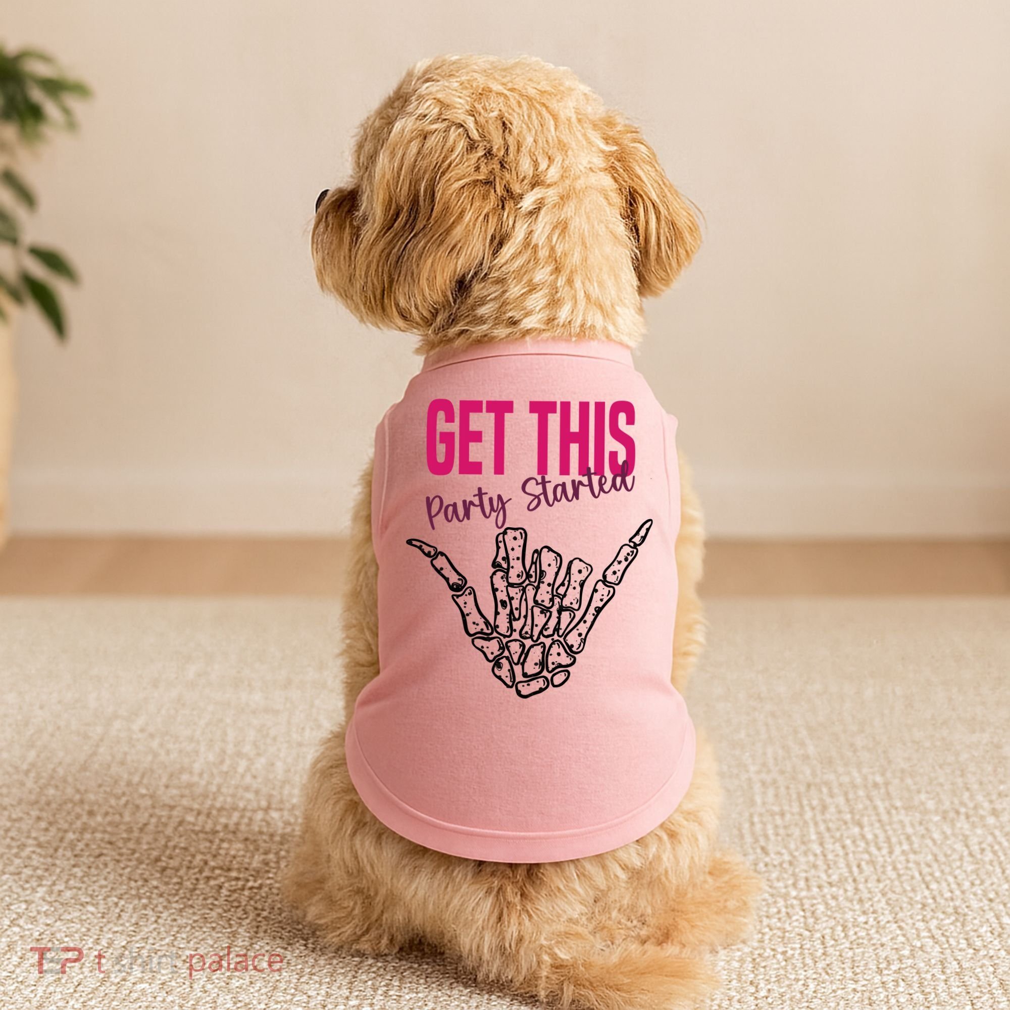 Get This Party Started Rock Skeleton Doggie Tank