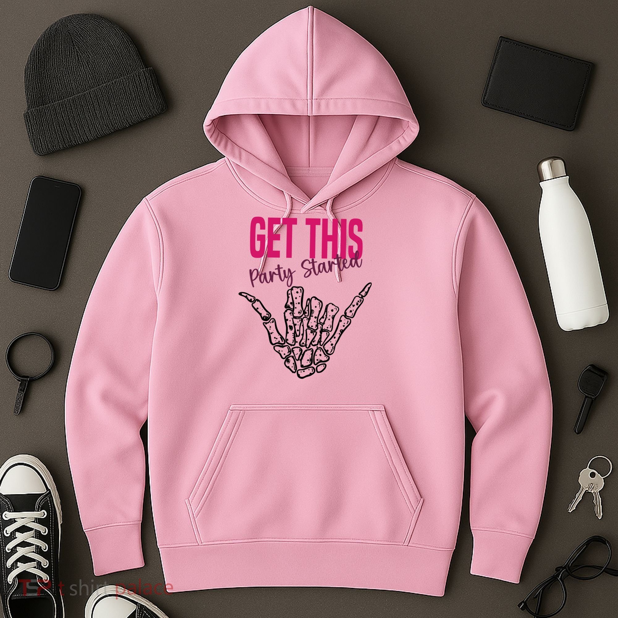Get This Party Started Rock Skeleton Hoodie