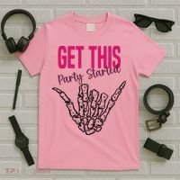 Get This Party Started Rock Skeleton T-Shirt thumb 5