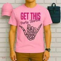 Get This Party Started Rock Skeleton T-Shirt thumb 6