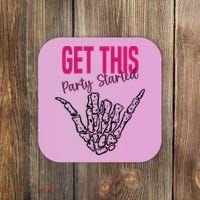Get This Party Started Rock Skeleton Coaster thumb 0