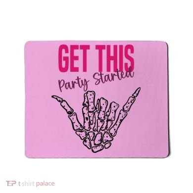 Get This Party Started Rock Skeleton Mousepad