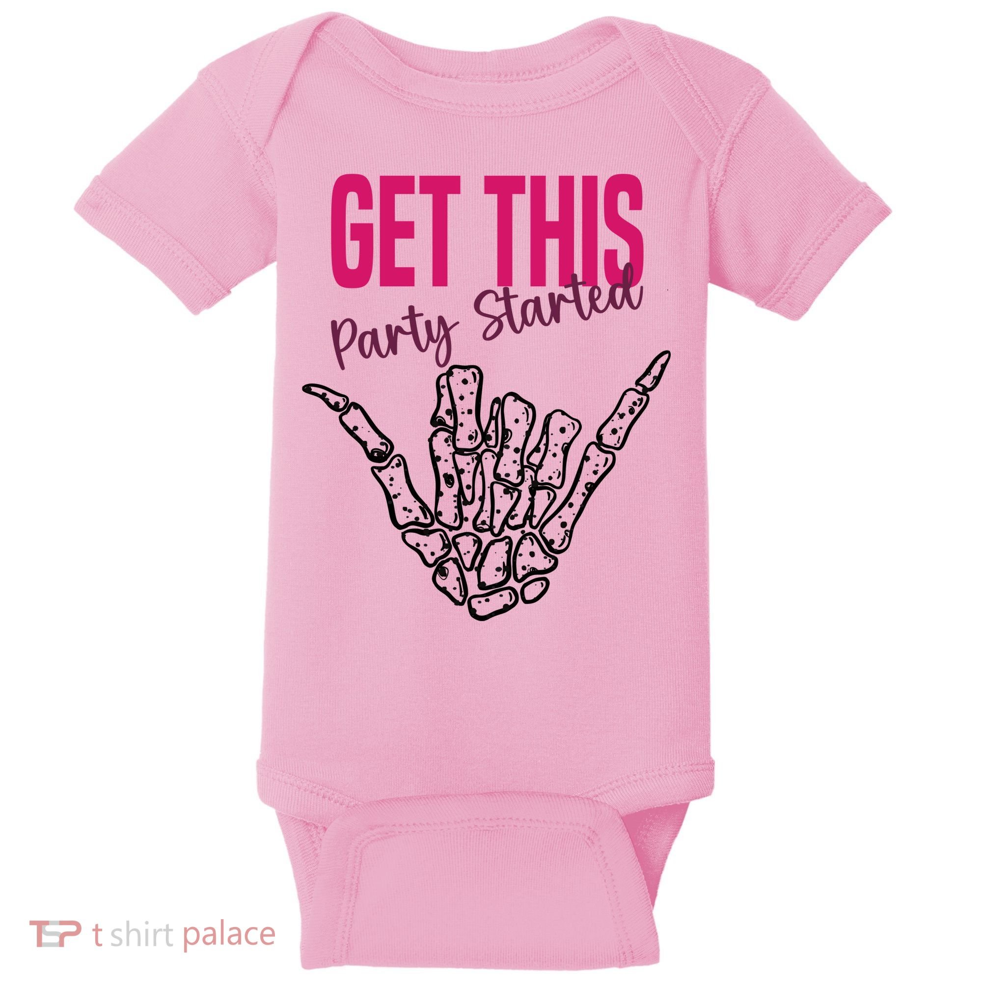 Get This Party Started Rock Skeleton Baby Bodysuit