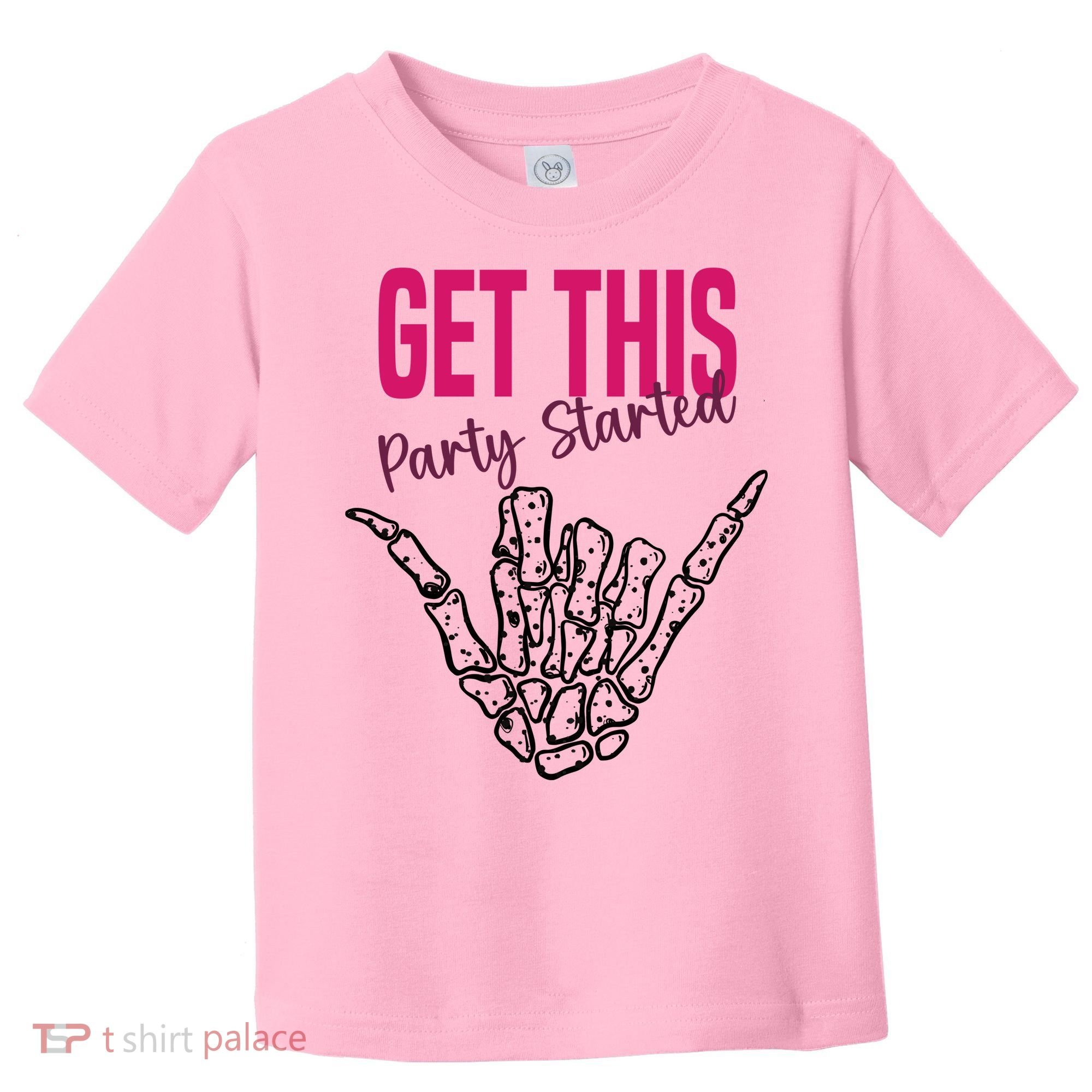 Get This Party Started Rock Skeleton Toddler T-Shirt