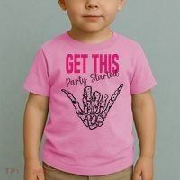 Get This Party Started Rock Skeleton Toddler T-Shirt thumb 2