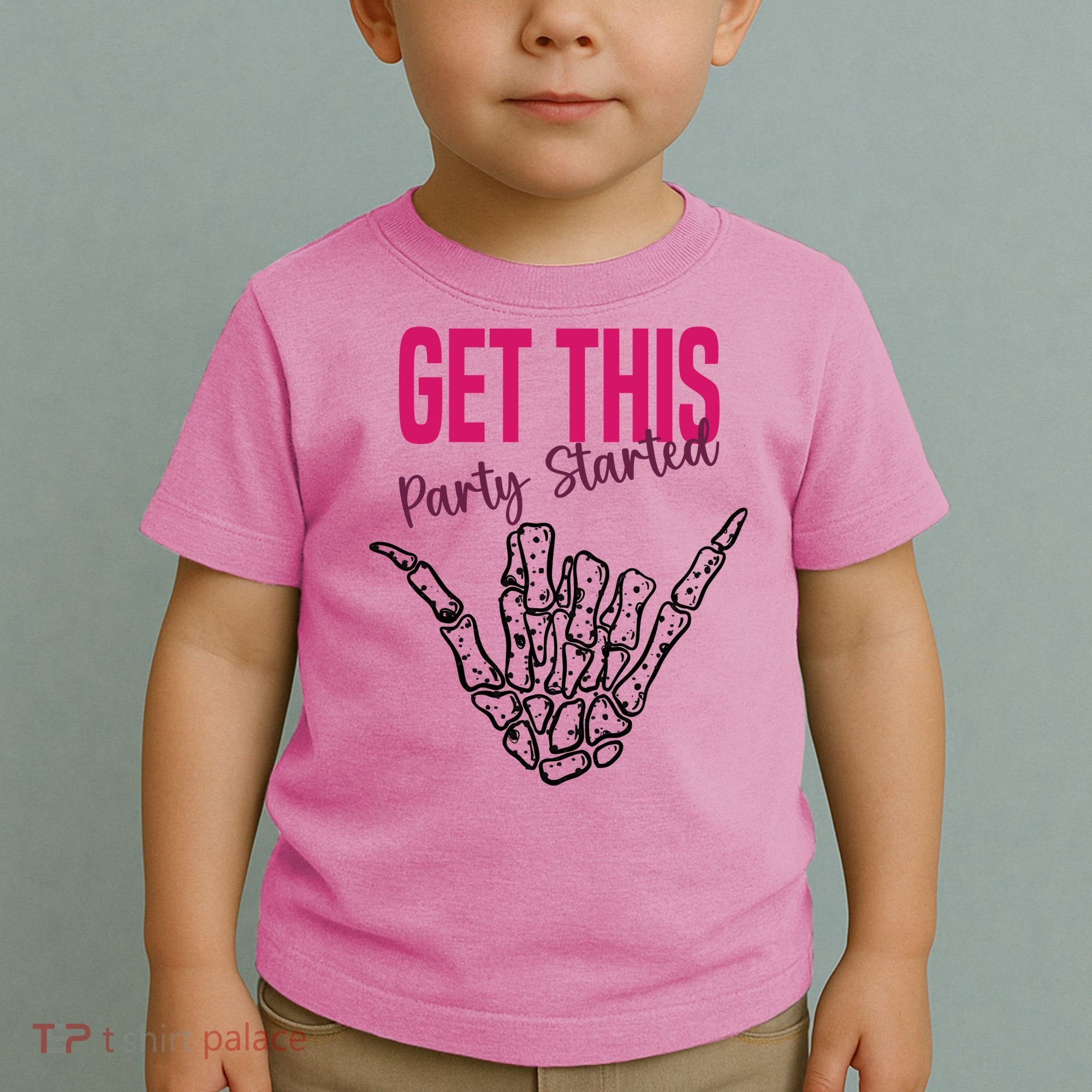 Get This Party Started Rock Skeleton Toddler T-Shirt