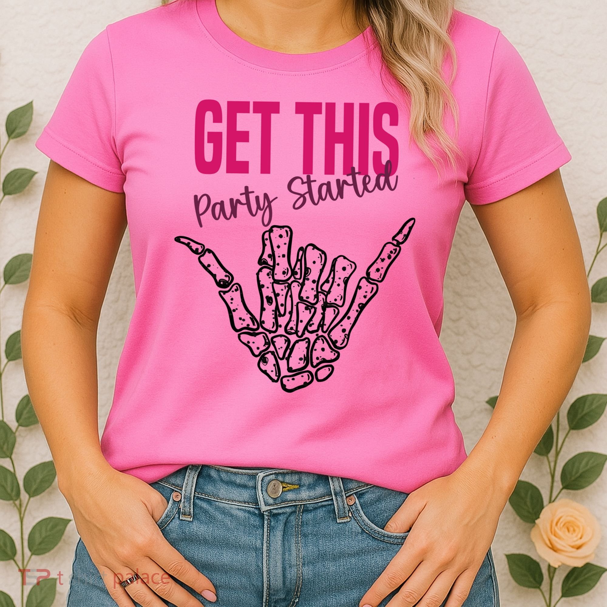 Get This Party Started Rock Skeleton Women's T-Shirt