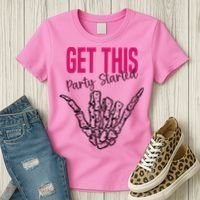 Get This Party Started Rock Skeleton Women's T-Shirt thumb 3