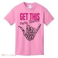 Get This Party Started Rock Skeleton Kids T-Shirt thumb 0