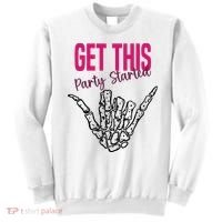 Get This Party Started Rock Skeleton Sweatshirt thumb 0