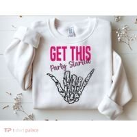 Get This Party Started Rock Skeleton Sweatshirt thumb 2