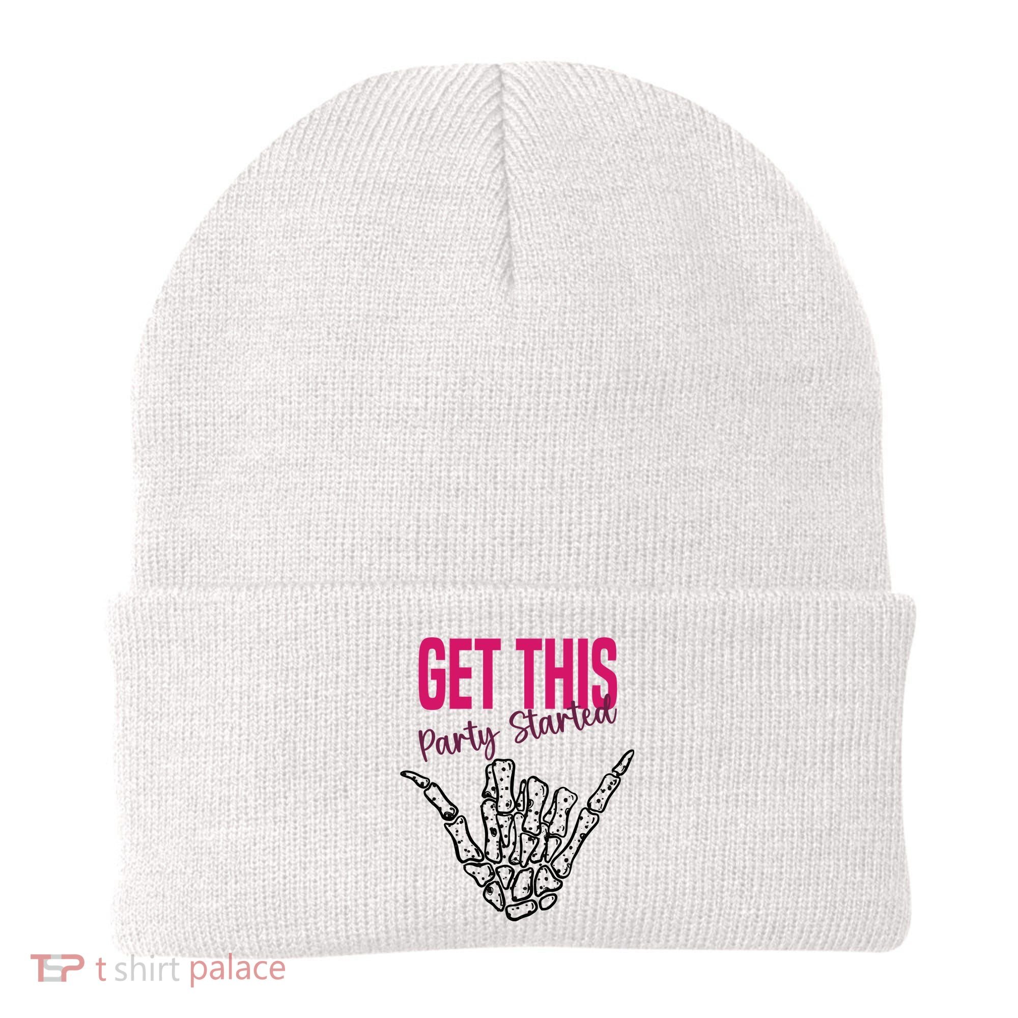Get This Party Started Rock Skeleton Beanie