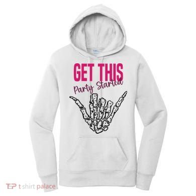 Get This Party Started Rock Skeleton Women's Hoodie