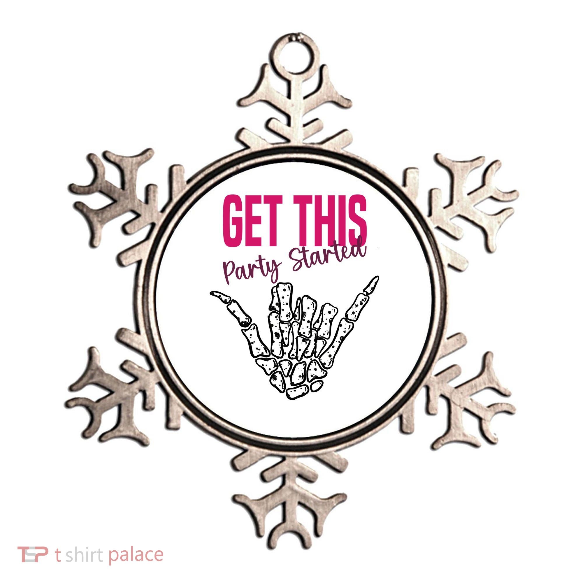Get This Party Started Rock Skeleton Ornament