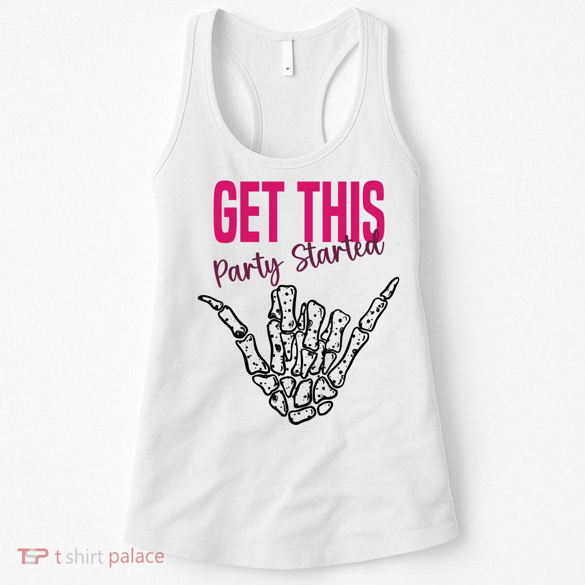 Get This Party Started Rock Skeleton Women's Tank Top