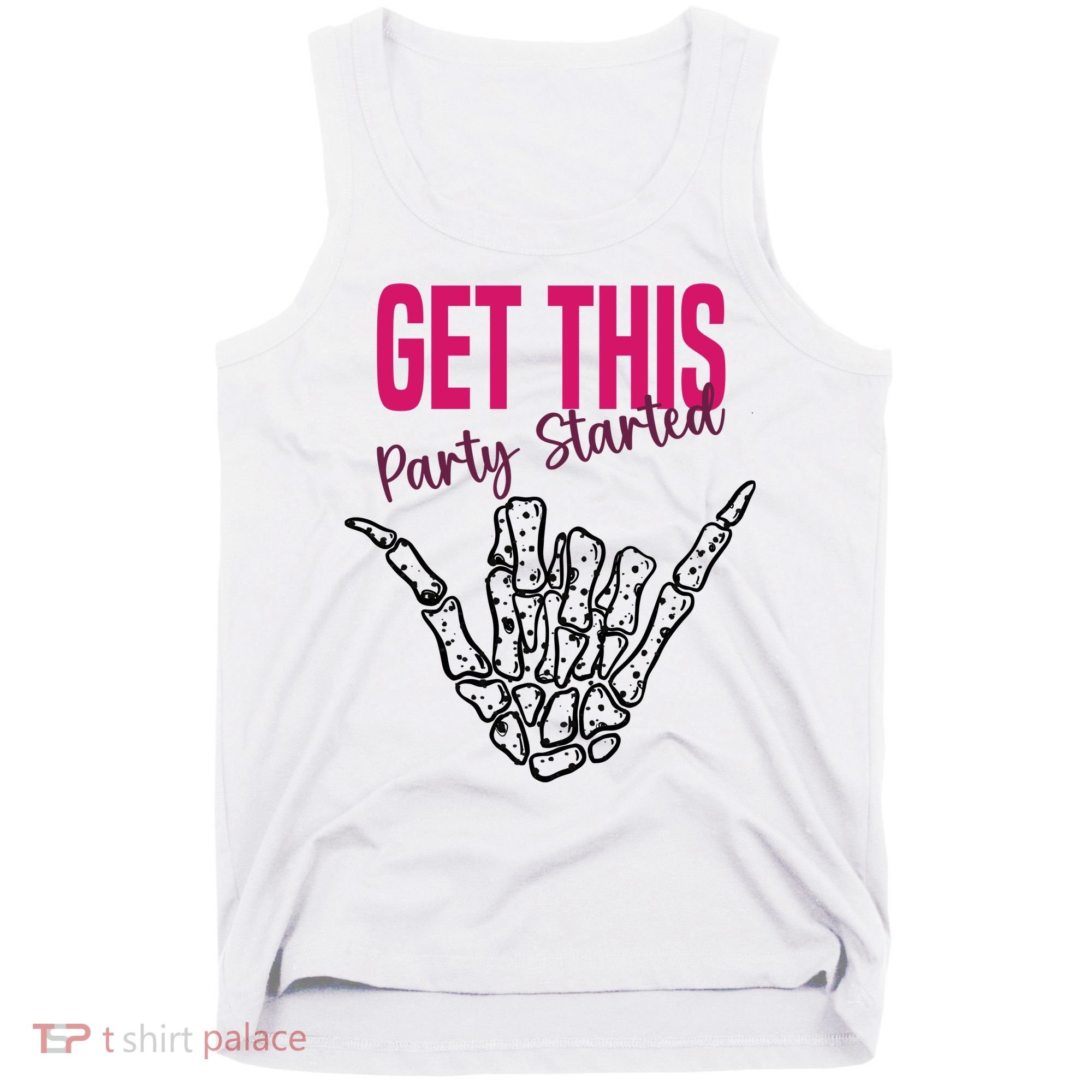 Get This Party Started Rock Skeleton Tank Top