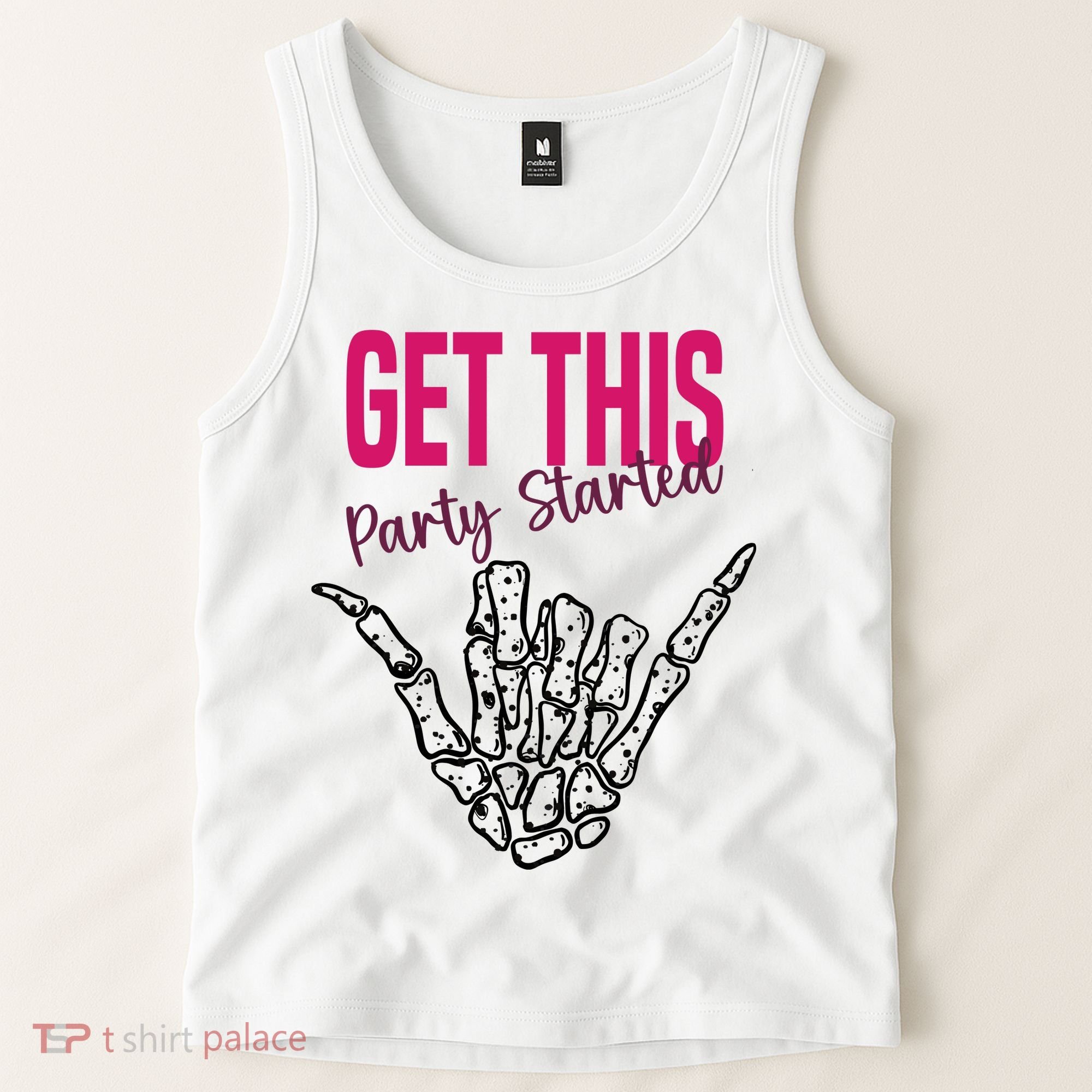Get This Party Started Rock Skeleton Tank Top