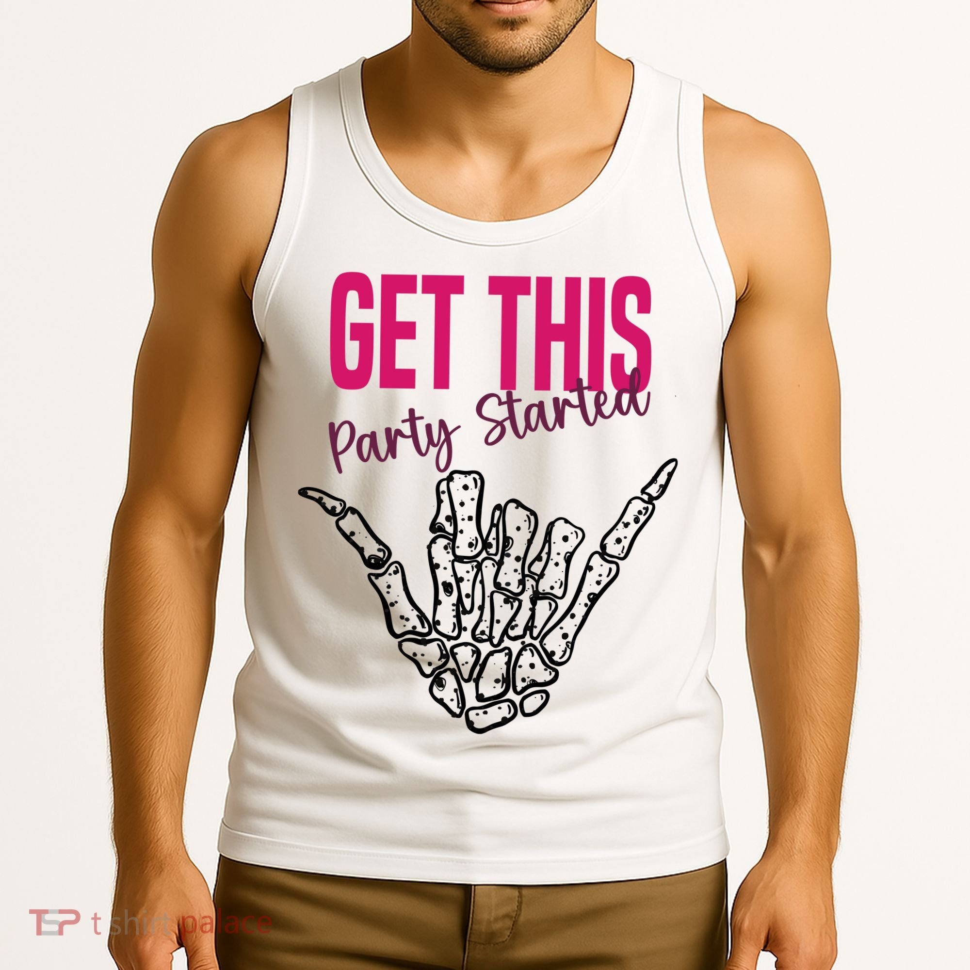 Get This Party Started Rock Skeleton Tank Top