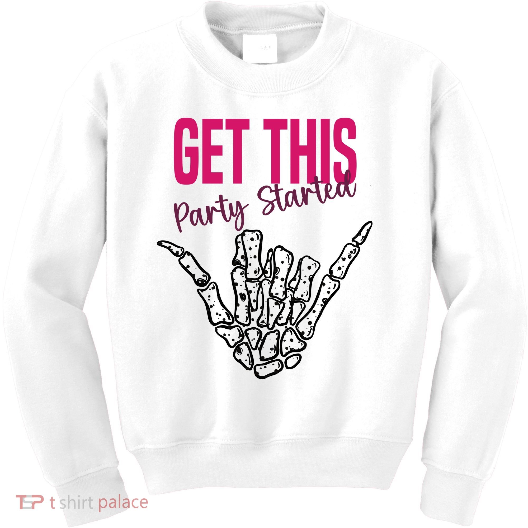 Get This Party Started Rock Skeleton Kids Sweatshirt