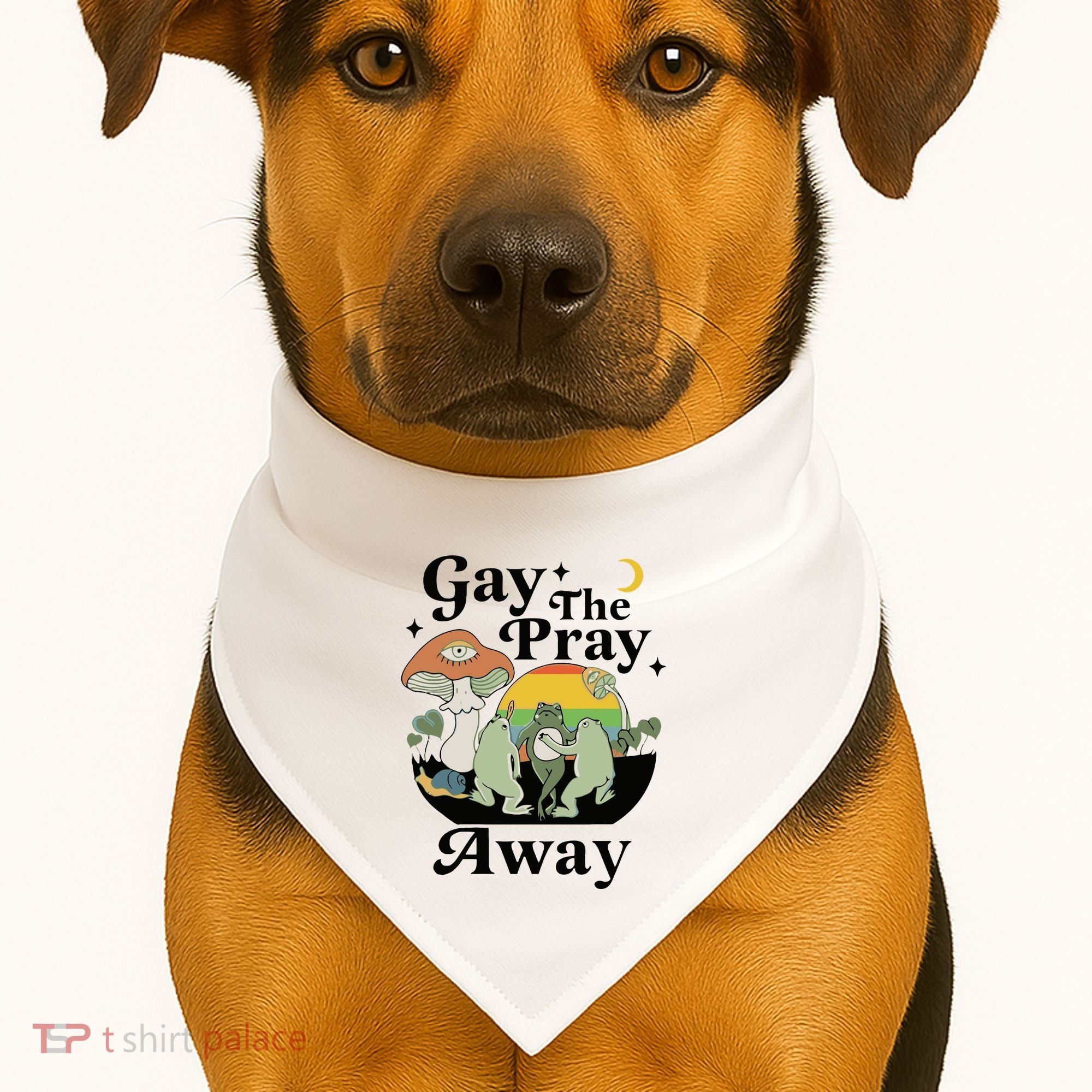 Gay The Pray Away Pride USA-Made Doggie Bandana