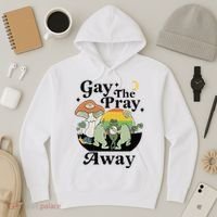 Gay The Pray Away Pride Hoodie thumb 3
