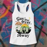 Gay The Pray Away Pride Women's Tank Top thumb 3