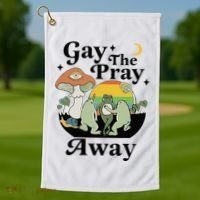 Gay The Pray Away Pride Golf Towel thumb 1