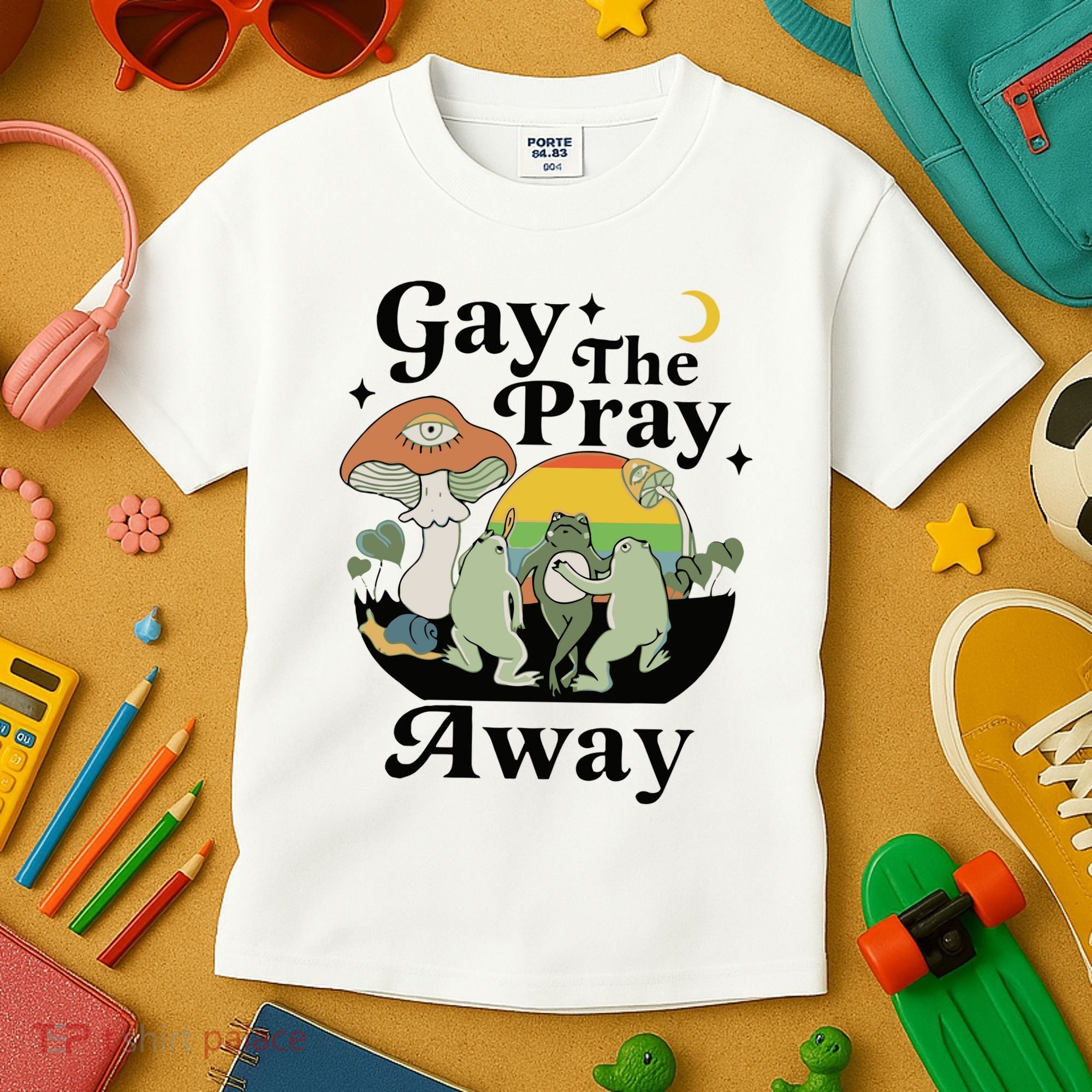 Gay The Pray Away Pride Kids T-Shirt