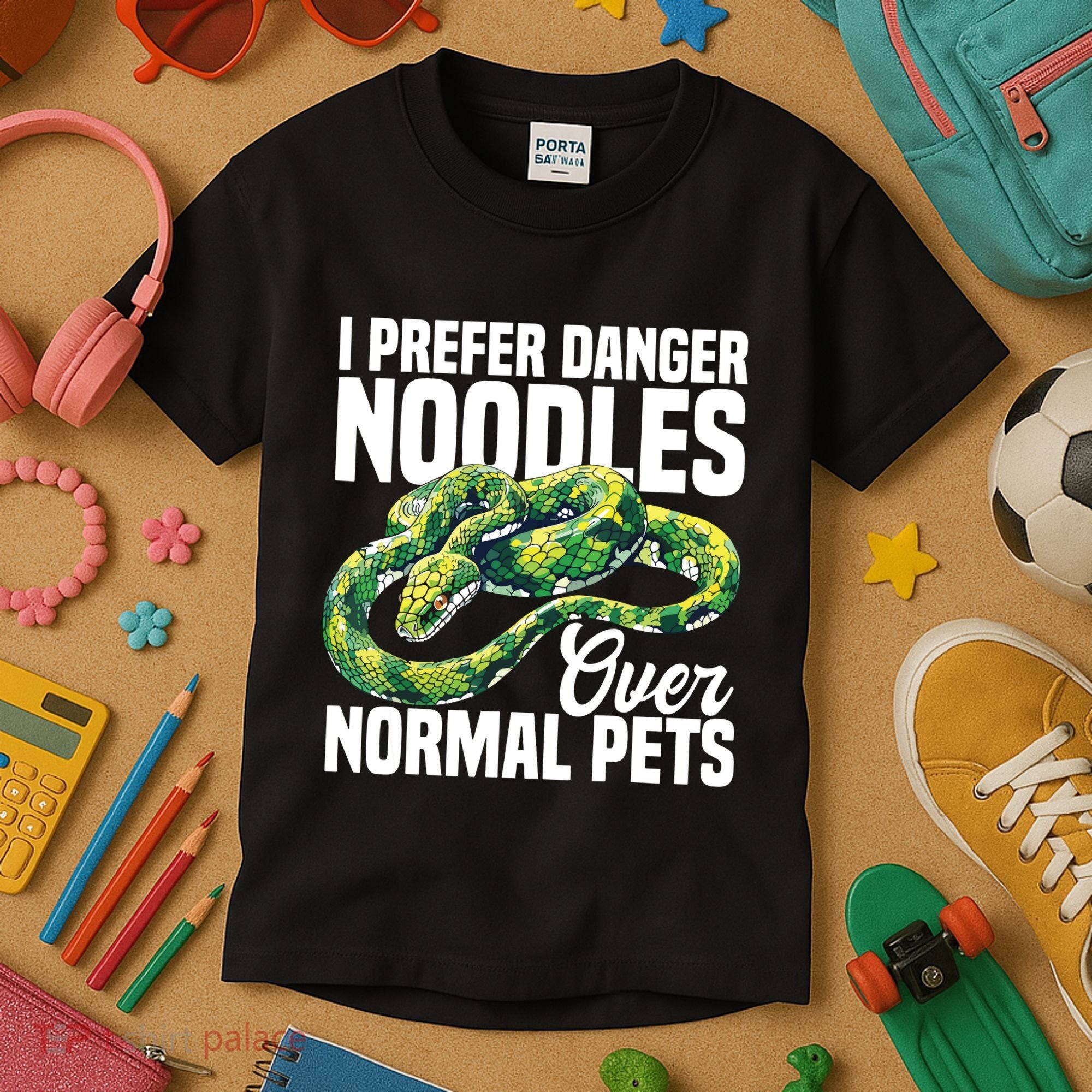 Green Tree Python Cage Reptile Keeper Snake Food Python Kids T-Shirt