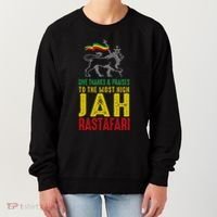 Give Thanks & Praises Rastafari Reggae Jah Rasta Clothing Women's Sweatshirt thumb 0