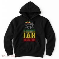 Give Thanks & Praises Rastafari Reggae Jah Rasta Clothing Hoodie thumb 0