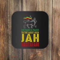 Give Thanks & Praises Rastafari Reggae Jah Rasta Clothing Coaster thumb 0