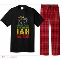 Give Thanks & Praises Rastafari Reggae Jah Rasta Clothing Pajama Set thumb 0