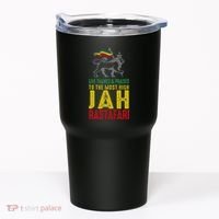Give Thanks & Praises Rastafari Reggae Jah Rasta Clothing Tumbler thumb 0