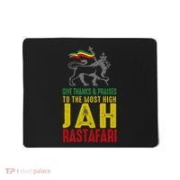 Give Thanks & Praises Rastafari Reggae Jah Rasta Clothing Mousepad thumb 0