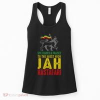 Give Thanks & Praises Rastafari Reggae Jah Rasta Clothing Women's Tank Top thumb 0