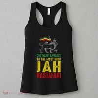 Give Thanks & Praises Rastafari Reggae Jah Rasta Clothing Women's Tank Top thumb 3