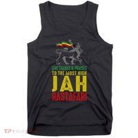 Give Thanks & Praises Rastafari Reggae Jah Rasta Clothing Tank Top thumb 0