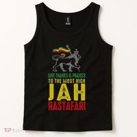 Give Thanks & Praises Rastafari Reggae Jah Rasta Clothing Tank Top thumb 2