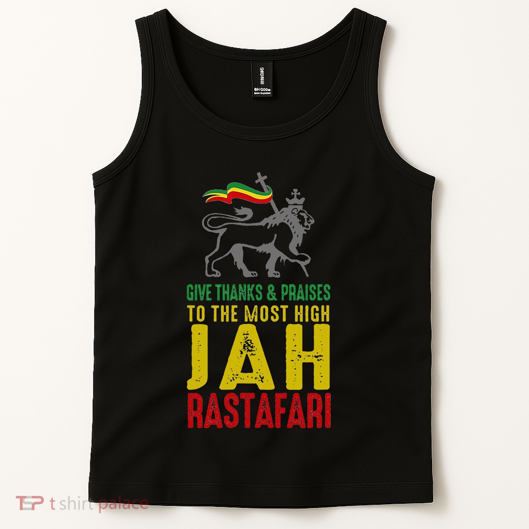 Give Thanks & Praises Rastafari Reggae Jah Rasta Clothing Tank Top