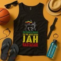 Give Thanks & Praises Rastafari Reggae Jah Rasta Clothing Tank Top thumb 4