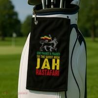 Give Thanks & Praises Rastafari Reggae Jah Rasta Clothing Golf Towel thumb 2