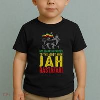 Give Thanks & Praises Rastafari Reggae Jah Rasta Clothing Toddler T-Shirt thumb 2