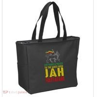 Give Thanks & Praises Rastafari Reggae Jah Rasta Clothing Tote Bag thumb 2